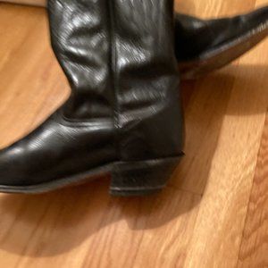 Black Western Wear Cowboy Boots Made In USA